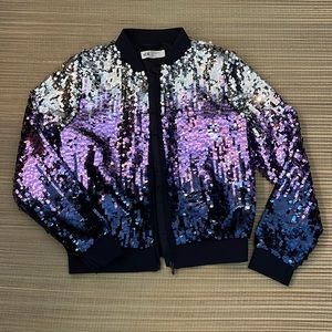 H&M Girl’s 💙💜🤍 Sequin Jacket